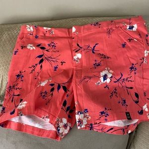 Peach Floral Shorts
